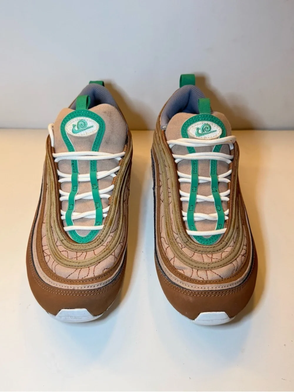 Nike Air Max 97 Brown, Green & White Retro Sneakers